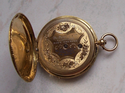 VINTAGE - ANTIQUE Du Bois & Cie GOLD CYLINDER 14K POCKET WATCH