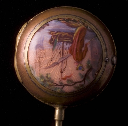 VERY RARE ENAMELED L'EPINE FRENCH VERGE pocket watch