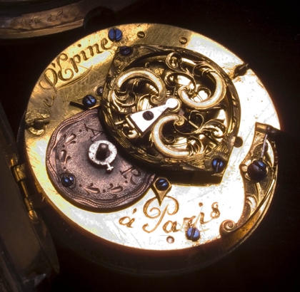 VERY RARE ENAMELED L'EPINE FRENCH VERGE pocket watch