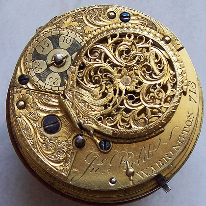 FUSEE POCKET WATCH MADE BY John Bold of Warrington BETWEEN 1769-95