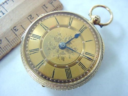 18K solid yellow gold OF R Woodroofer & Son Liverpool pocket watch