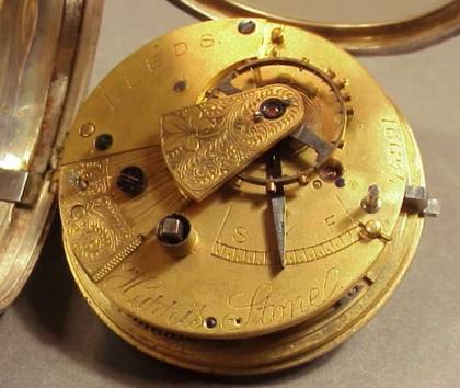 Antique English Sterling Silver Fusee & Chain Drive Watch