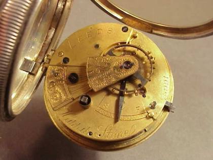 Antique English Sterling Silver Fusee & Chain Drive Watch