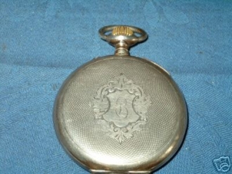 Siver 0.800, pocket watch with traveling case Diameter 45 mm