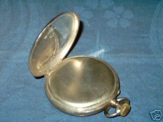 Siver 0.800, pocket watch with traveling case Diameter 45 mm