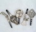 Five rare silver handmade keys for antique pocket watches